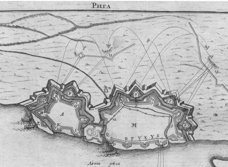 Атака города Риги с цитаделем в 1709 г.