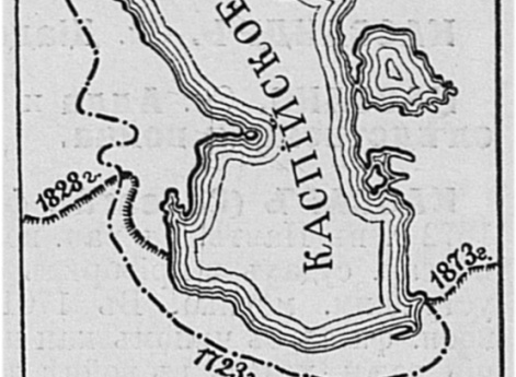 Границы российских владений по берегам Каспийского моря в различные периоды