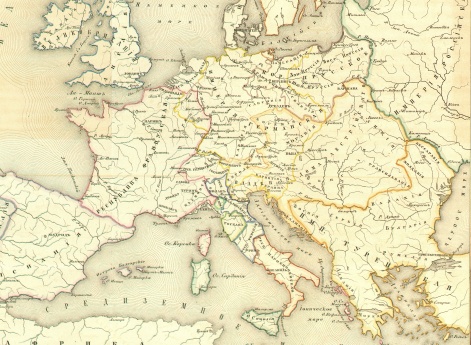 Политическое разделение Европы в начале 1799 года.