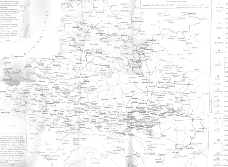 Карта Польской Речи-Посполитой, при Яне Казимире, в границах 1667 года, определенных андрусовским договором. Составлена Н.И.Павлищевым.