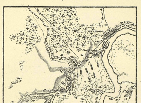 План дела при Чарнове 11 декабря 1806 года