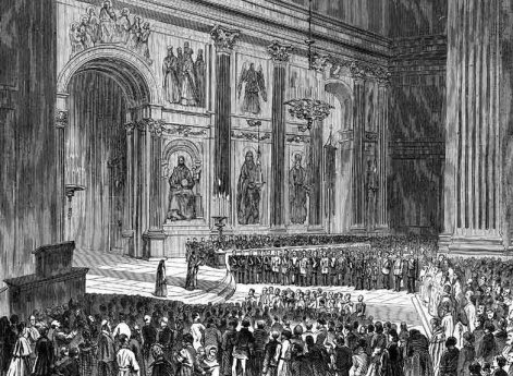 Чтение в Исаакиевском соборе Высочайшего манифеста о войне с турками.