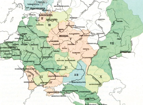Районы расположения армий и отдельных корпусов в 1836 году