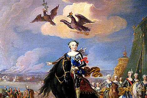 Конный портрет императрицы Елизаветы Петровны со свитой