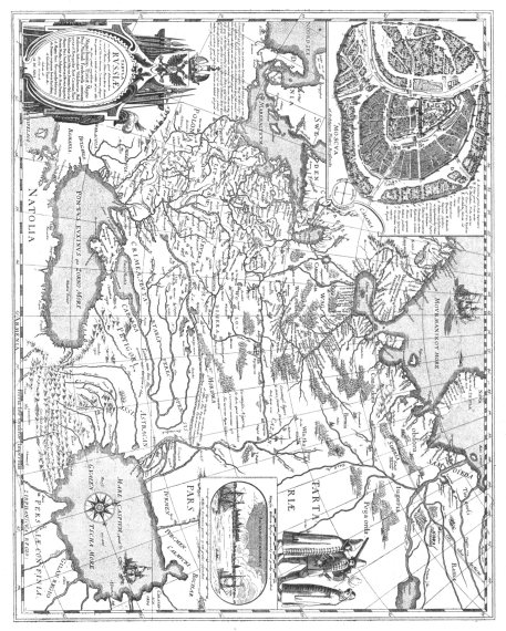 Карта России, составленная  по чертежу царевича Федора Борисовича Годунова немецким географом Герардом и изданная последним в 1614 году