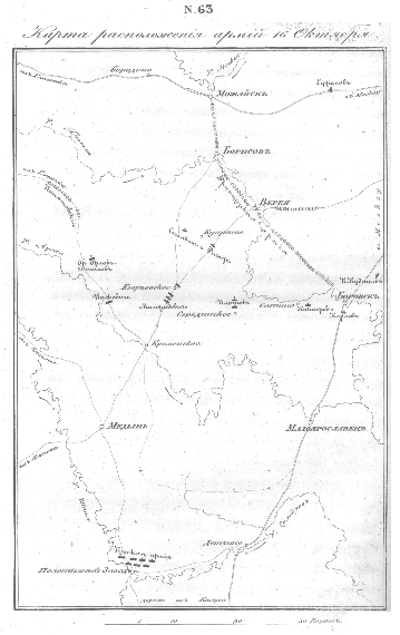 Расположение армии 16 октября 1812 года