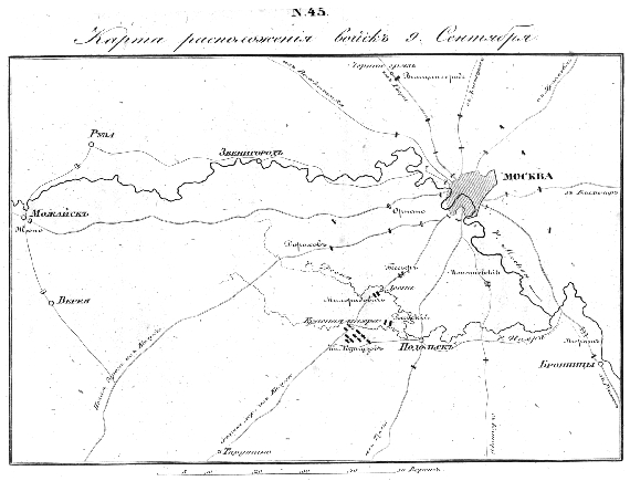 Расположение войск 9 сентября 1812 года