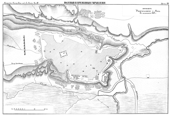 Полевые и временные укрепления. Проект укрепления города Ясс в кампанию 1739 года