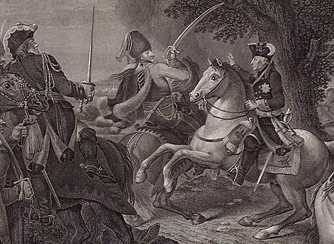 Фридрих II спасается бегством, проиграв сражение при Кунерсдорфе.