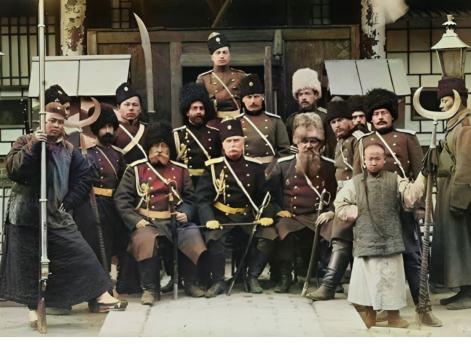 Колоризованное фото Заамурской пограничной стражи КВЖД