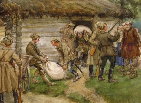 Реквизиция продовольствия в окрестностях Пскова