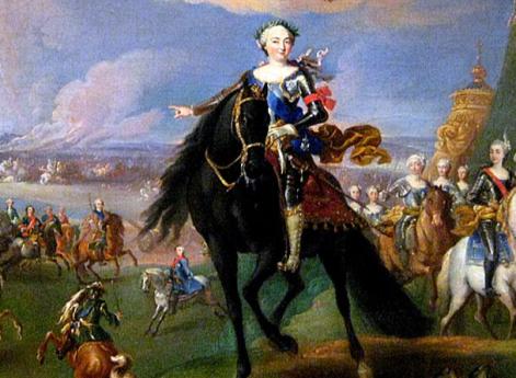 Конный портрет императрицы Елизаветы Петровны со свитой
