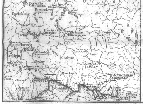 Карта для объяснения операционных линий. Фигура 1