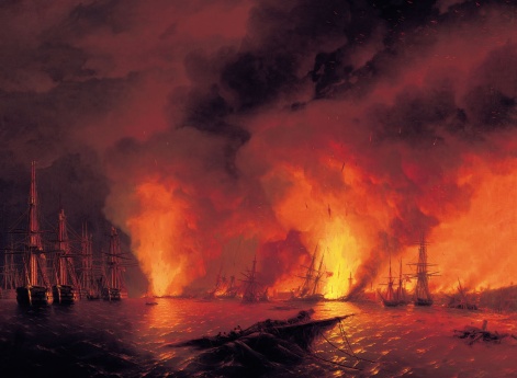 Синоп. Ночь после боя 18 ноября 1853 г.