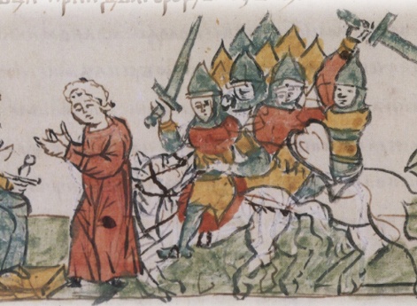 Приход к Всеволоду Ольговичу Киевскому Изяслава Давидовича Берестейского (?) с половецким