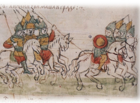 Бегство войск Игоря Ольговича Киевского и Святослава Ольговича Новгород-Северского от войск Изяслава Мстиславича Переяславского.