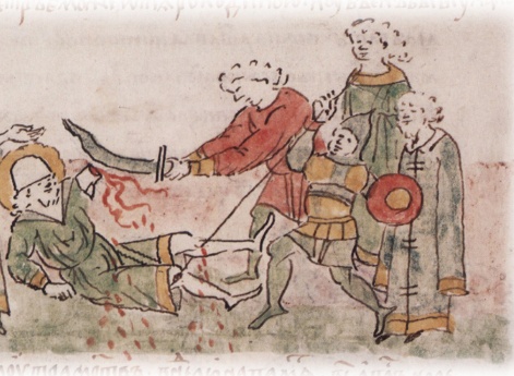 Отсечение левой руки (!) и убийство Андрея Юрьевича Боголюбского заговорщиками-боярами при активном участии злокозненной жены князя.