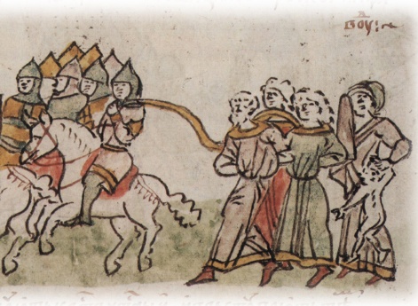 Пленение жителей Торжка воинами Всеволода Юрьевича Владимирского.