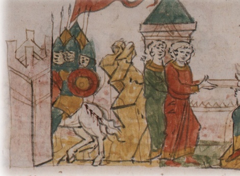 Возвращение черниговских полков после поражения в битве при Руте; вокняжение Изяслава Давыдовича на черниговском престоле.