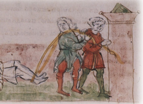 Надругательство киевлян над убитым князем-иноком Игорем Ольговичем (волочение его тела через город на Бабин торг).