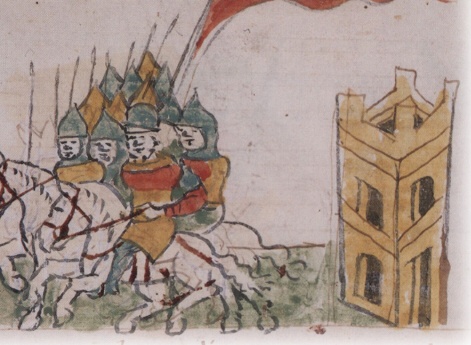 Возвращение войск Ярополка Владимировича Киевского, Юрия Владимировича Долгорукого (Переяславского) и Андрея Владимировича Волынского из похода на Чернигов.