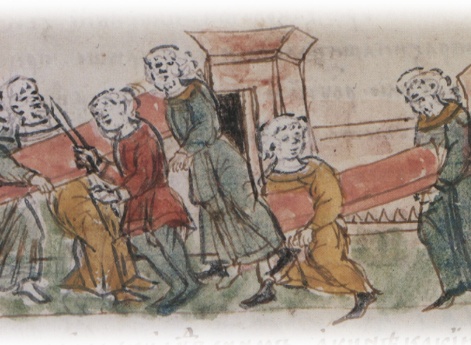 Приход к арестованному князю Васильку Ростиславичу Теребовльскому слуг Святополка Изяславича Киевского; ослепление Василька торчином Берендеем.