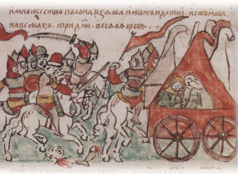 Бой полка Игоря Святославича Новгород-Северского с передовым отрядом половцев и захват половецких веж.