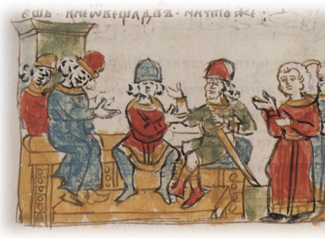 Перемирие Святополка Изяславича Киевского, Владимира Всеволодовича Мономаха (Переяславского), Давыда Святославича Черниговского и Олега Святославича Муромского на съезде в Уветичах.