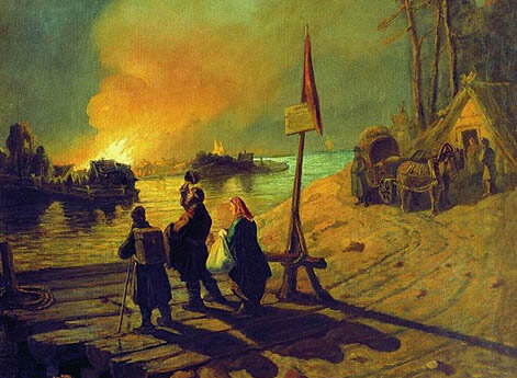 Пожар в деревне. Сцена у парома (Пожар на Волге)