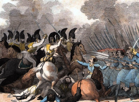 Бой русской армии с польскими повстанцами