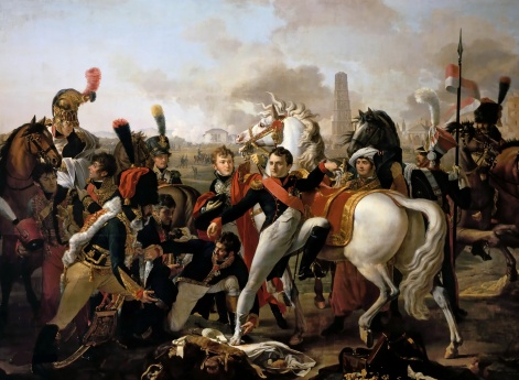 Наполеон, раненый в ногу при Ратисбонне, и перевязываюший её хирург Иван, 23 апреля 1809 года