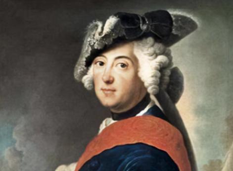 Парадный портрет прусского короля Фридриха II в треуголке как полководца